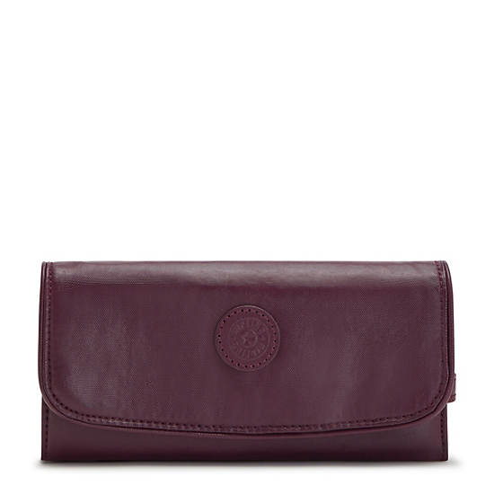 Kipling Money Land Metallic Snap Portefeuille Bordeaux | België 1429NW